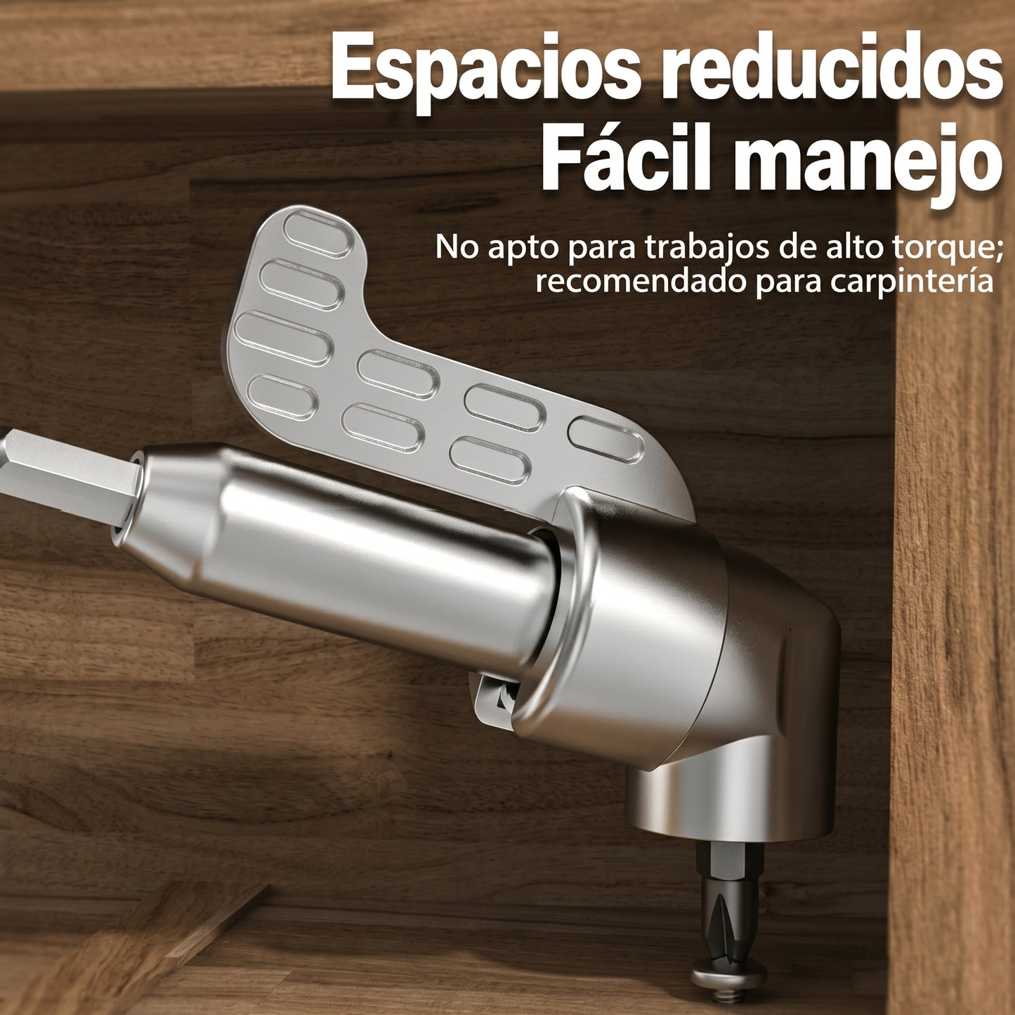 AngleReach Pro™ — Kit Adaptador Angular Magnético 1/4" con Maneral y Puntas