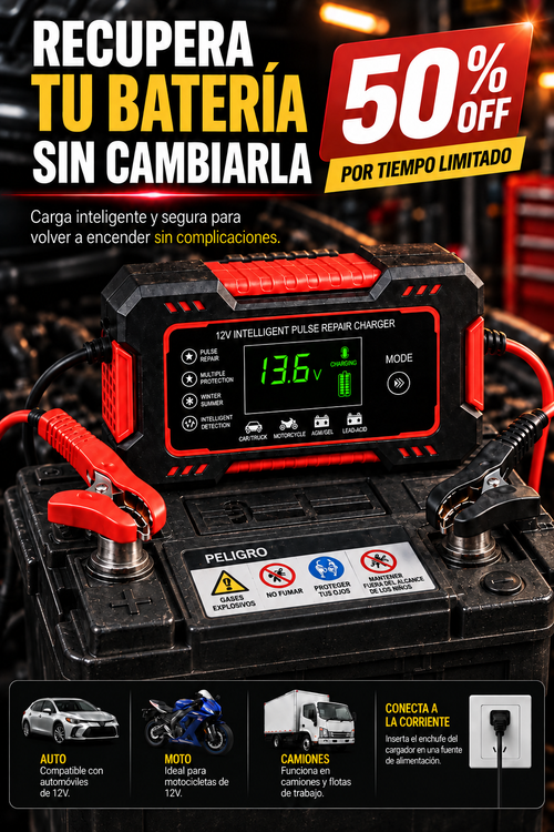 Cargador Reparador Inteligente de Baterías