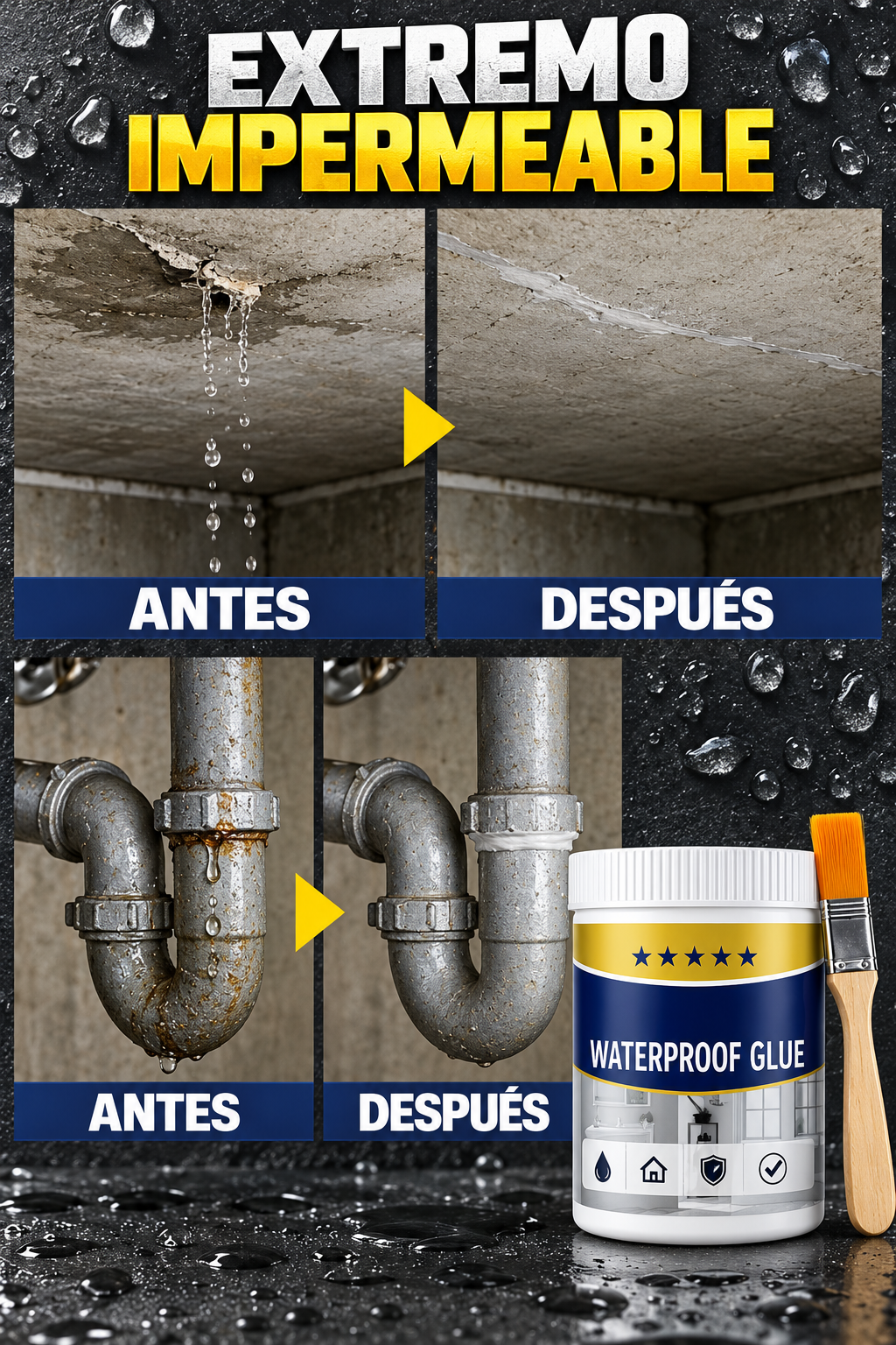 HidroSella™ – Set de 2 Piezas 500G Sellador Aislante Impermeable