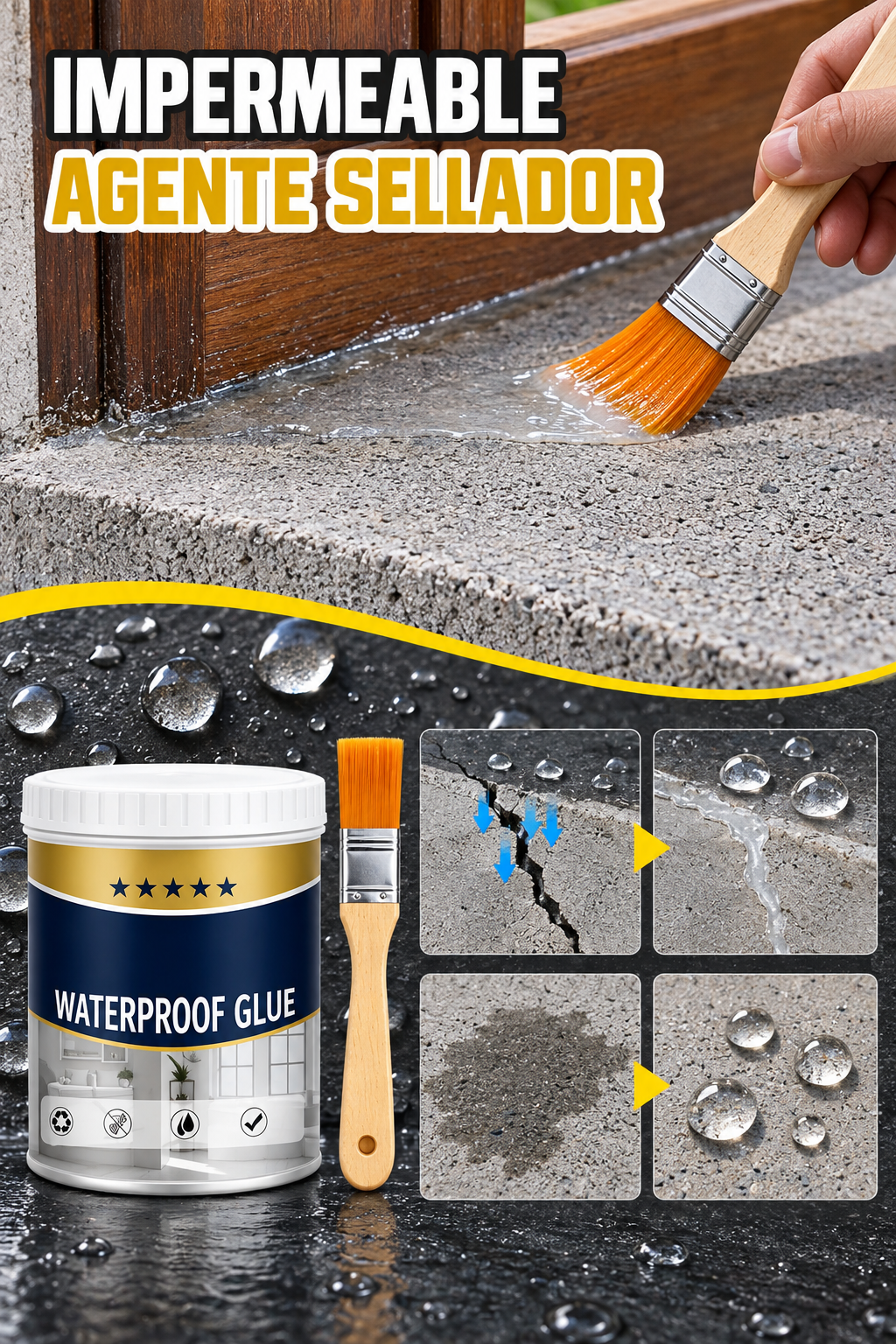 HidroSella™ – Set de 2 Piezas 500G Sellador Aislante Impermeable