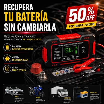 Cargador Reparador Inteligente de Baterías