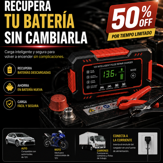 Cargador Reparador Inteligente de Baterías