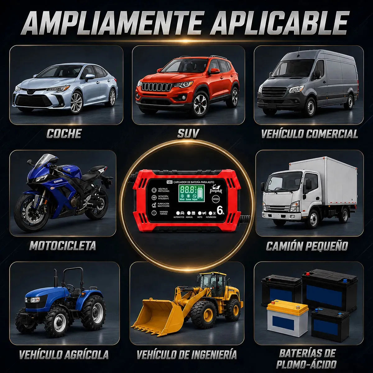 Cargador Reparador Inteligente de Baterías